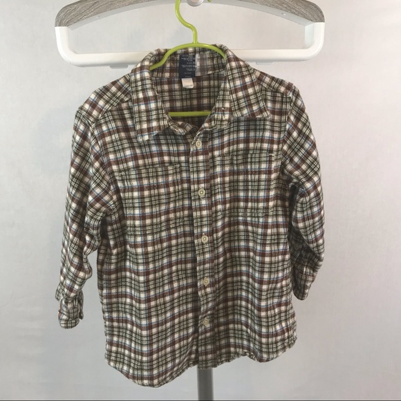 Oshkosh Boys Plaid Shirt 100% cotton size 6. - Picture 2 of 4